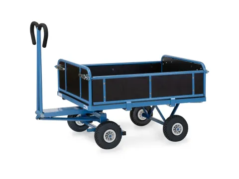 Handtrekwagens 6453l 700kg 1200x800mm Houten Wanden Luchtbanden