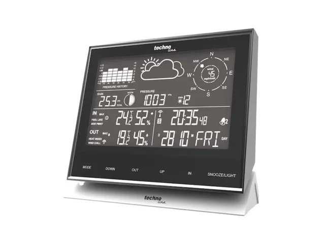 Weerstation Technoline WS 1900 168x136x25mm zwart met 5-in-1 buitensen