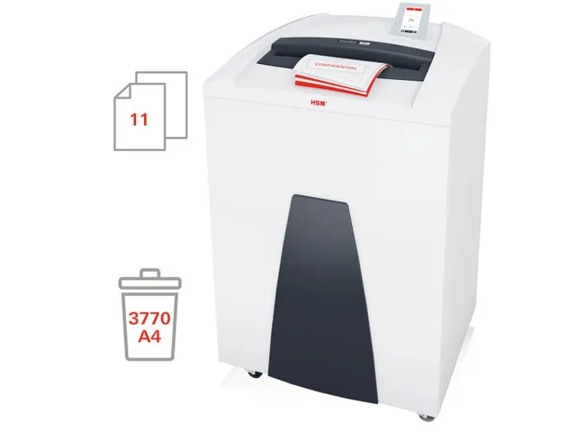 Datavernietiger HSM Securio P44i P-7 Snippers 1x5mm + OMDD 2x2mm
