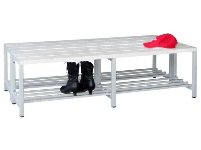 banc double HxLxP 430x2000x740mm piètement RAL6011