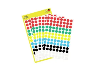 Etiket Avery Zweckform 3090 Rond 8mm Assorti 416stuks - 1