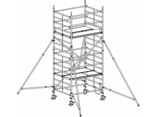 rolsteiger,reik H 5,4m,steiger H 4,64m,2platform(s),m. luik - 1