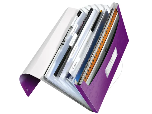Sorteermap Leitz Wow A4 Pp 6 Vaks Paars