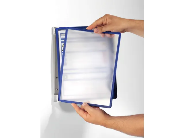 Durable 5551 Zichtpanelensysteem Wand VARIO WALL 5 tassen Blauw