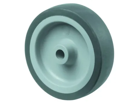 Wiel 65kg Boorgat Øxb 100x24mm Thermoplast Spoorvrij Blauwgrijs