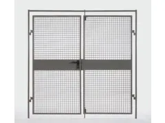 double porte battante p. parois de séparation Hxl 2200x2000mm RAL5002