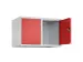 opzetkast,v. locker,2vak.,vak B 400mm,HxBxD 500x800x500mm,cilinderslot