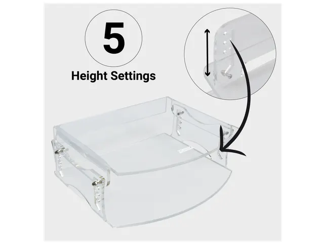 Acryl Verstelbare Monitorverhoger Transparant Tot 15 Kg