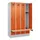 locker met bank,HxBxD 1950x1200x815mm,4vak,vak B 300mm,draaigrendel