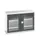 vitrinekast 900x1300x550mm 2xStalen bodem romp RAL7035 front RAL7016