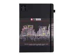 Schetsboek Sakura 80 zwarte vellen 140gr 210x297mm zwart