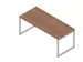 bureau,HxBxD 730x1800x800mm,blad canaletto-hout,sledeframe aluminium