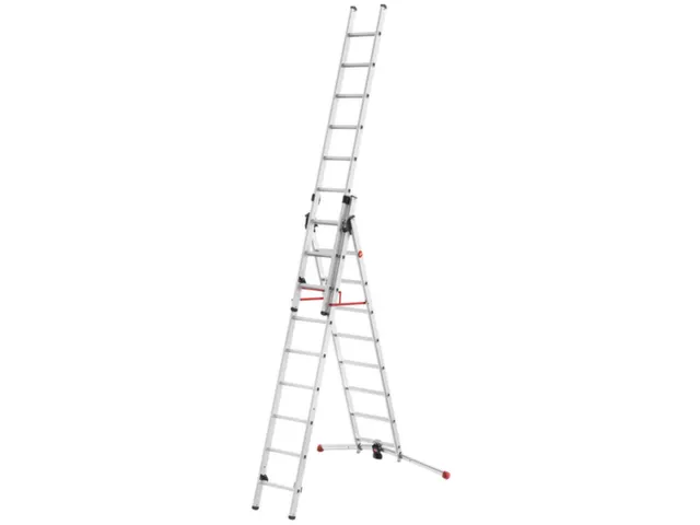 échelle télescopique polyvalente,2x9/1x8 échelons,lisse L 5,62m,alu