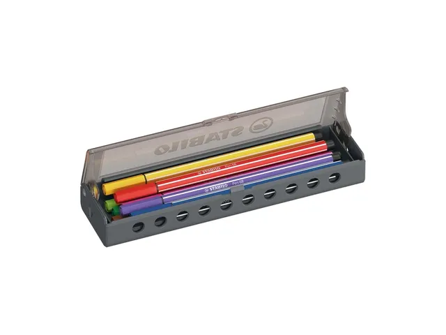 Feutre STABILO PEN 68 Medium Clickset 10 couleurs