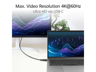 Kabel ACT USB-C standaard naar USB-C hoek boven/beneden 10Gbps 2m - 11