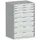 ladekast 1200x800x750mm 8laden zware lasten RAL7035 front RAL7035