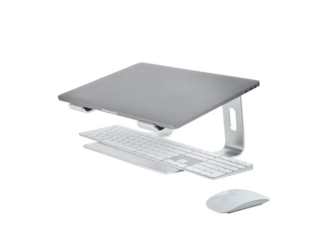 Laptop Standaard Bureau Alu zilver tot 17 Inch