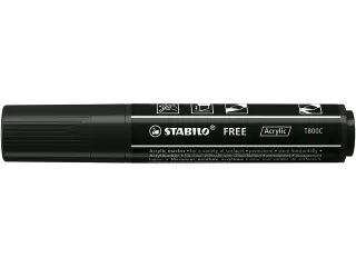 Acrylmarker STABILO Free Acrylic T800C zwart 2-10mm - 3