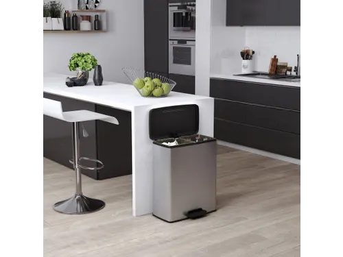 Pedaalemmer Decobin Duo 26+26 Liter Zilver Zwart