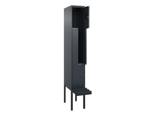 Z-garderobekast,HxBxD 2120x300x815mm,2vak,vak B 300mm,cil.-slot