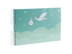 Fotoalb sp 50p.wit 3 2x22cm CIGOGNE blauw