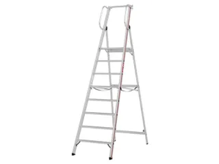 platformladder,bordes HxBxD 1880x440x400mm,8treden,aluminium - 1