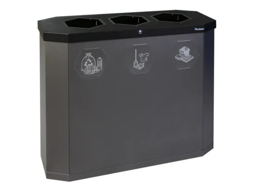 afvalverzamelstation,3x45l,HxBxD 830x950x355mm,3opening(en)