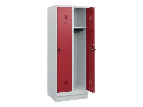 schoollocker,HxBxD 1630x600x500mm,2vak,vak B 300mm,draaigrendel,sokkel