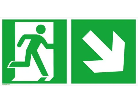 Borden Voor Vluchtroutesignalering,Nooduitgang Rechts