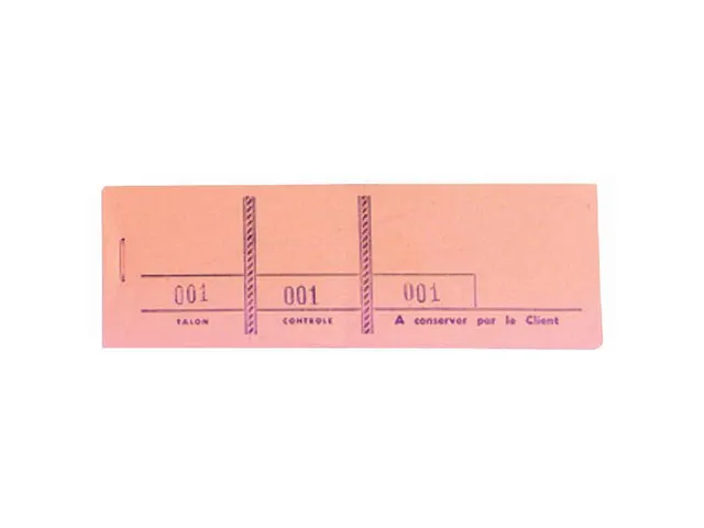 Bloc passe-partout 100 feuillets numérotés de 3 volets - Format 4,8x