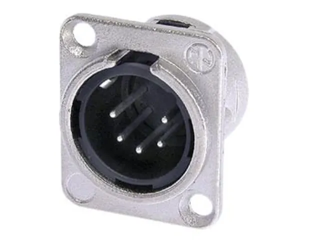 Neutrik - Xlr Chassisdeel, 5-Polig Mannelijk, Verzilverd, Vernikkeld,