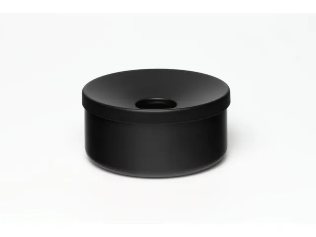 Tafelasbak H X Ø 80x 155mm Plaatstaal Zwart