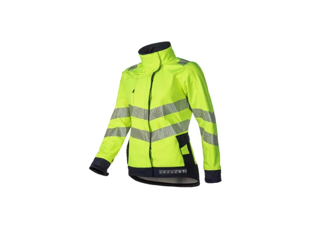 Sioen Heika 7332 softshell, fluo geel/marineblauw, maat XS, per stuk