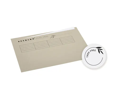 Vouwmap Djois Tree-Free folio ongelijk 226gr beige