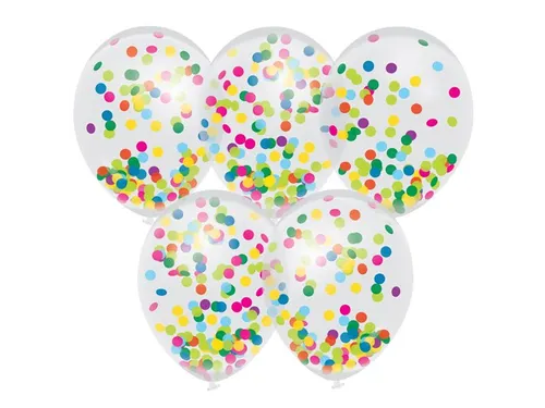 Confetti ballonnen multicolor 5 stuks