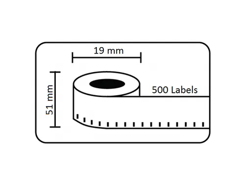 Dymo Compatible Label 11355 S0722550 19x51mm