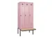 locker met bank,voor scheiding van kleding,HxBxD 2120x900x815mm,3vak