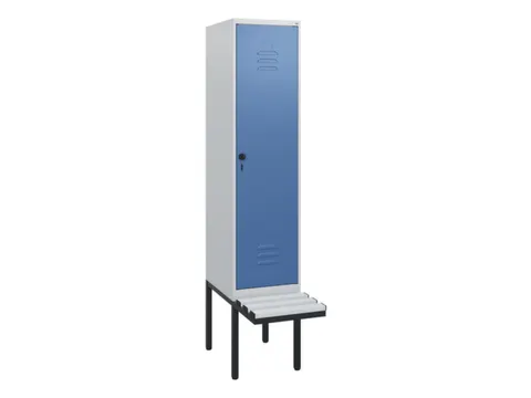 locker met bank,HxBxD 1950x400x815mm,1vak,vak B 400mm,draaigrendel
