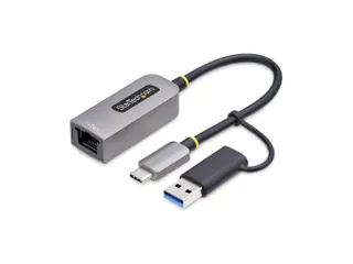 StarTech.com USB-C naar Ethernet Adapter met USB-A Dongle - 1