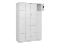 lockerkast,HxBxD 1850x1200x500mm,4x5vakken,vak B 300mm,cil.-slot