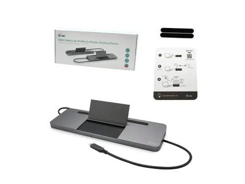 i-tec USB-C Metal Ergonomic 4K 3x Display Docking Station