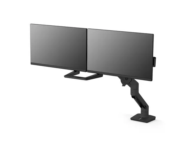 HX Desk Dual Monitorarm 2 Schermen Mat Zwart