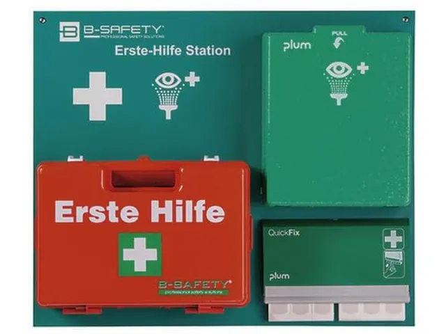 EHBO-station,wandmontage,EHBO-koffer,pleisterdispenser,oogspoelstation