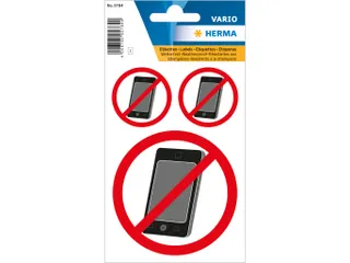 Waarschuwing Etiket Herma 5784 Telefoon Verboden 3 stuks - 1