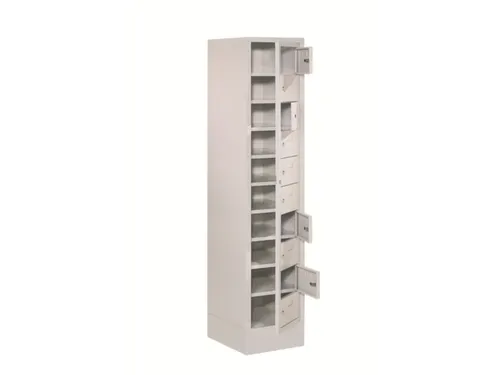 Vakken-/sorteerkast 1850x400x500 1x10 Vakken Sokkel Ral7035