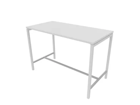 statafel,HxBxD 1070x1600x800mm,hoekig,met 4-voeten wit,blad wit