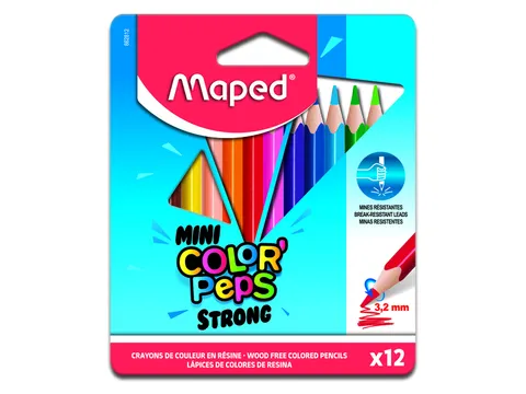 Kleurpotlood Maped Color'Peps Mini Strong set à 12 kleuren