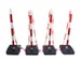 set kettingstaanders,4xpalen,4xvoet,4xketting,paal HxØ 930x40mm