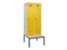 armoire vestiaire avec banc noir et blanc,HxlxP 2120x800x815mm