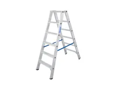 Lichte Universele Trapladder Tweezijdig L 1.41m H 1 08m 2x6treden